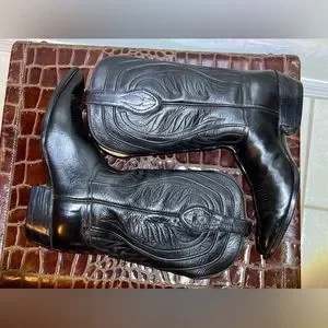 T.O. Stanley Cowboy Boots 10.5E T.O Stanley Hornback Lizard Cowboy Boots, size 7.5/8,D  main image 3